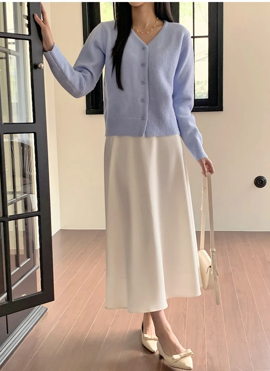 RIRINCO RIRINCO Vネックニット長袖カーディガン 