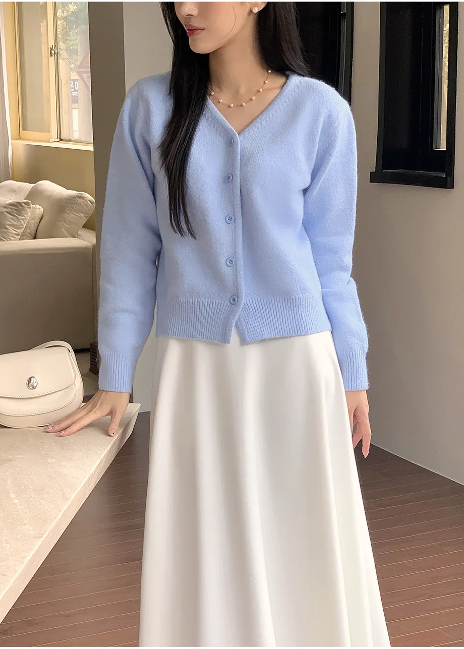 RIRINCO RIRINCO Vネックニット長袖カーディガン 