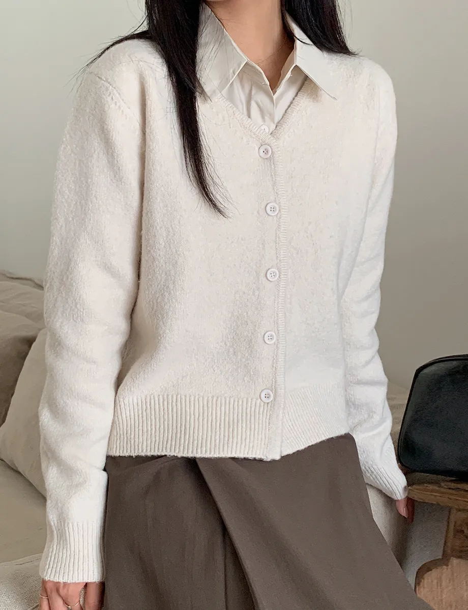 RIRINCO RIRINCO Vネックニット長袖カーディガン 