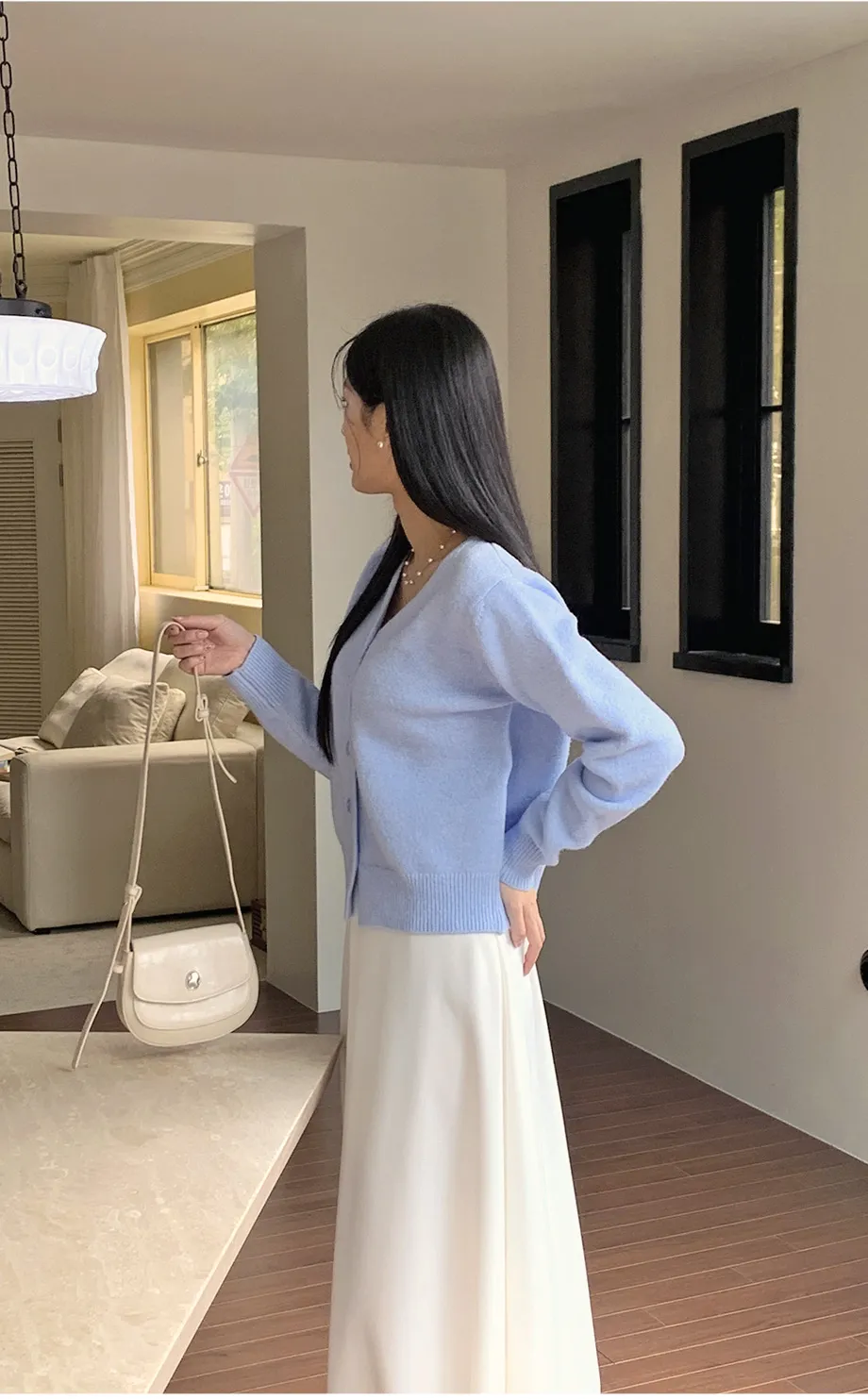 RIRINCO RIRINCO Vネックニット長袖カーディガン 
