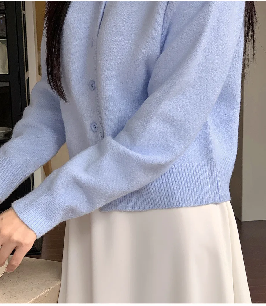 RIRINCO RIRINCO Vネックニット長袖カーディガン 