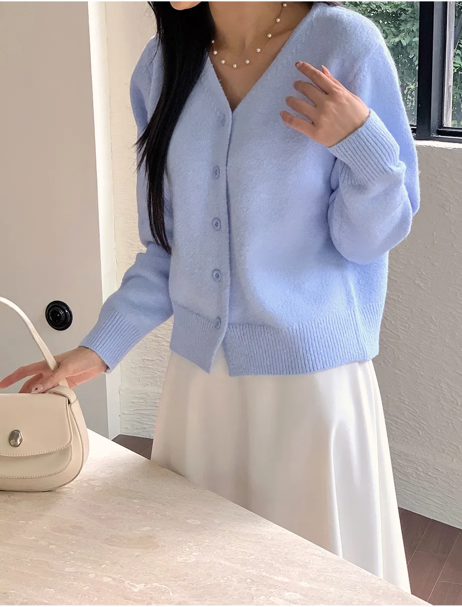 RIRINCO RIRINCO Vネックニット長袖カーディガン 
