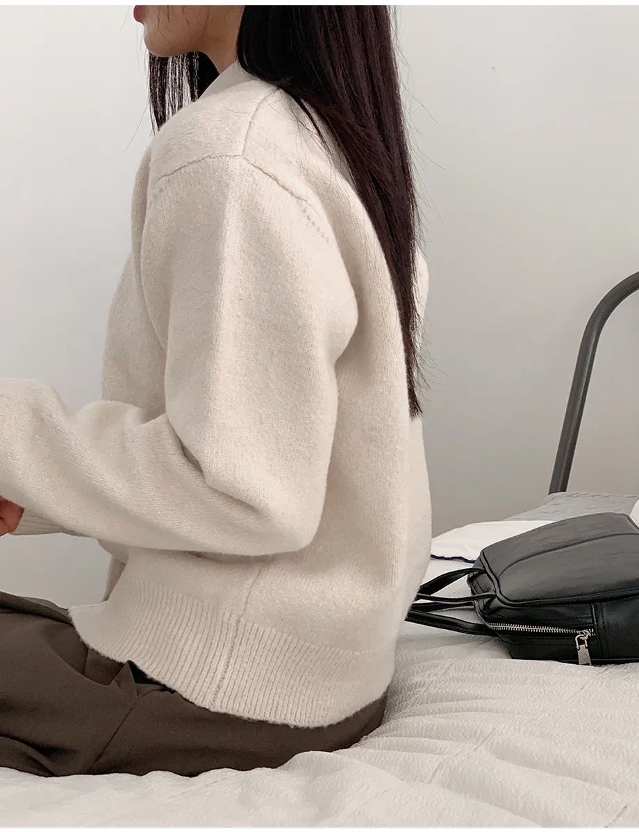 RIRINCO RIRINCO Vネックニット長袖カーディガン 