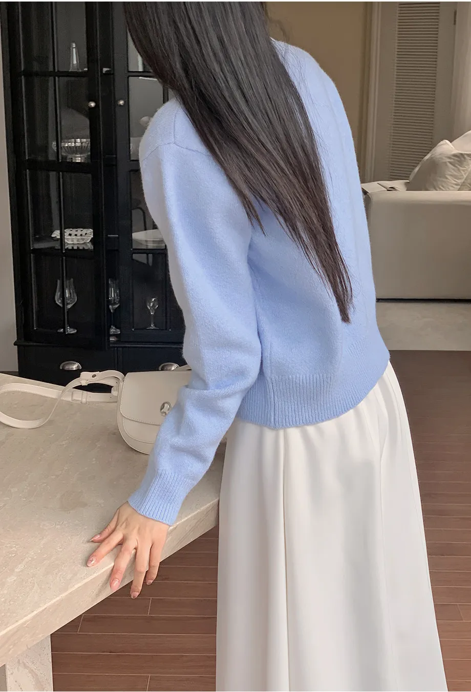 RIRINCO RIRINCO Vネックニット長袖カーディガン 
