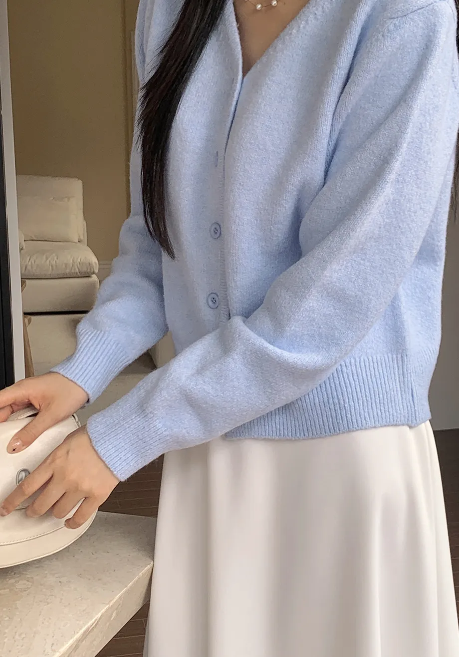 RIRINCO RIRINCO Vネックニット長袖カーディガン 