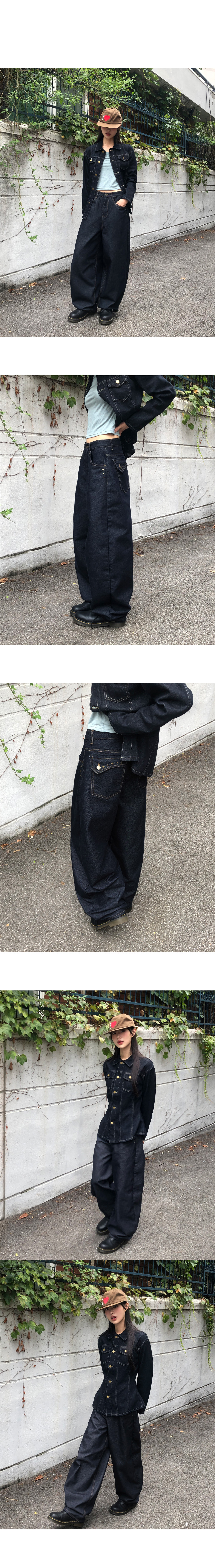 スタッズポケットデニムパンツ | レディースファッション通販 - DHOLIC