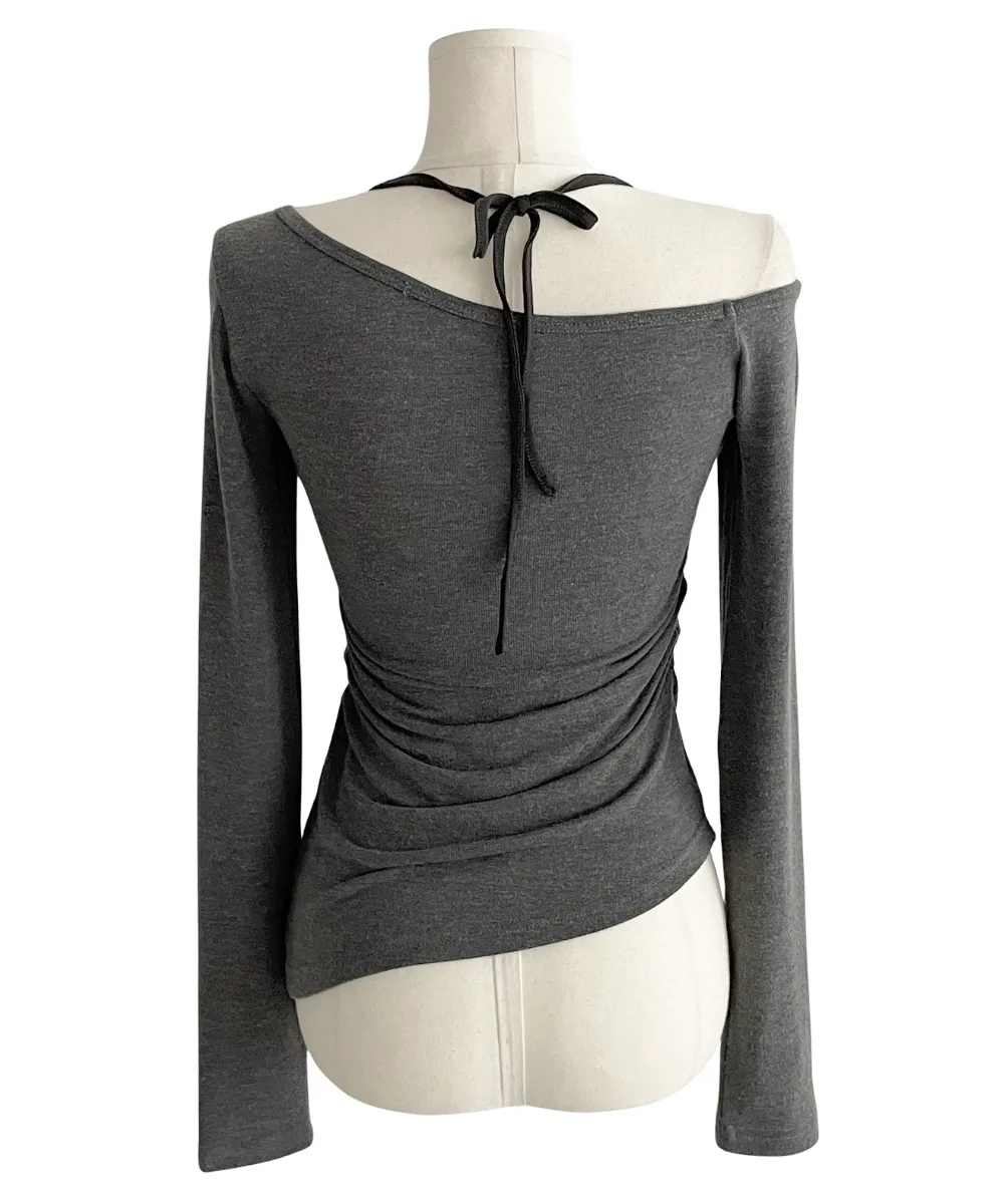 긴팔 티셔츠 그레이 색상 이미지-S2L46