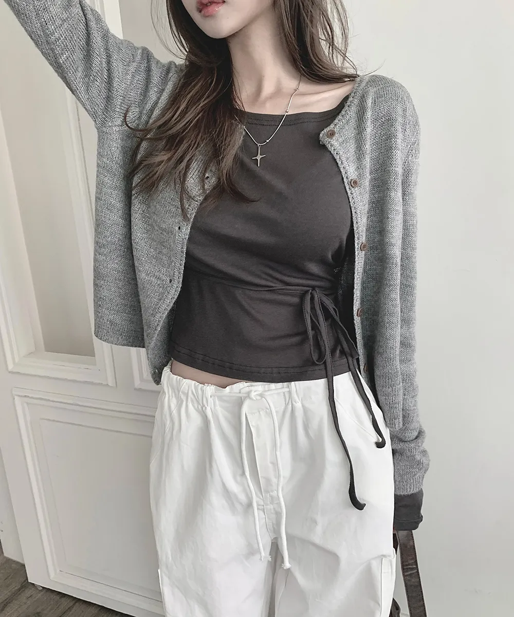 긴팔 티셔츠 모델 착용 이미지-S2L74