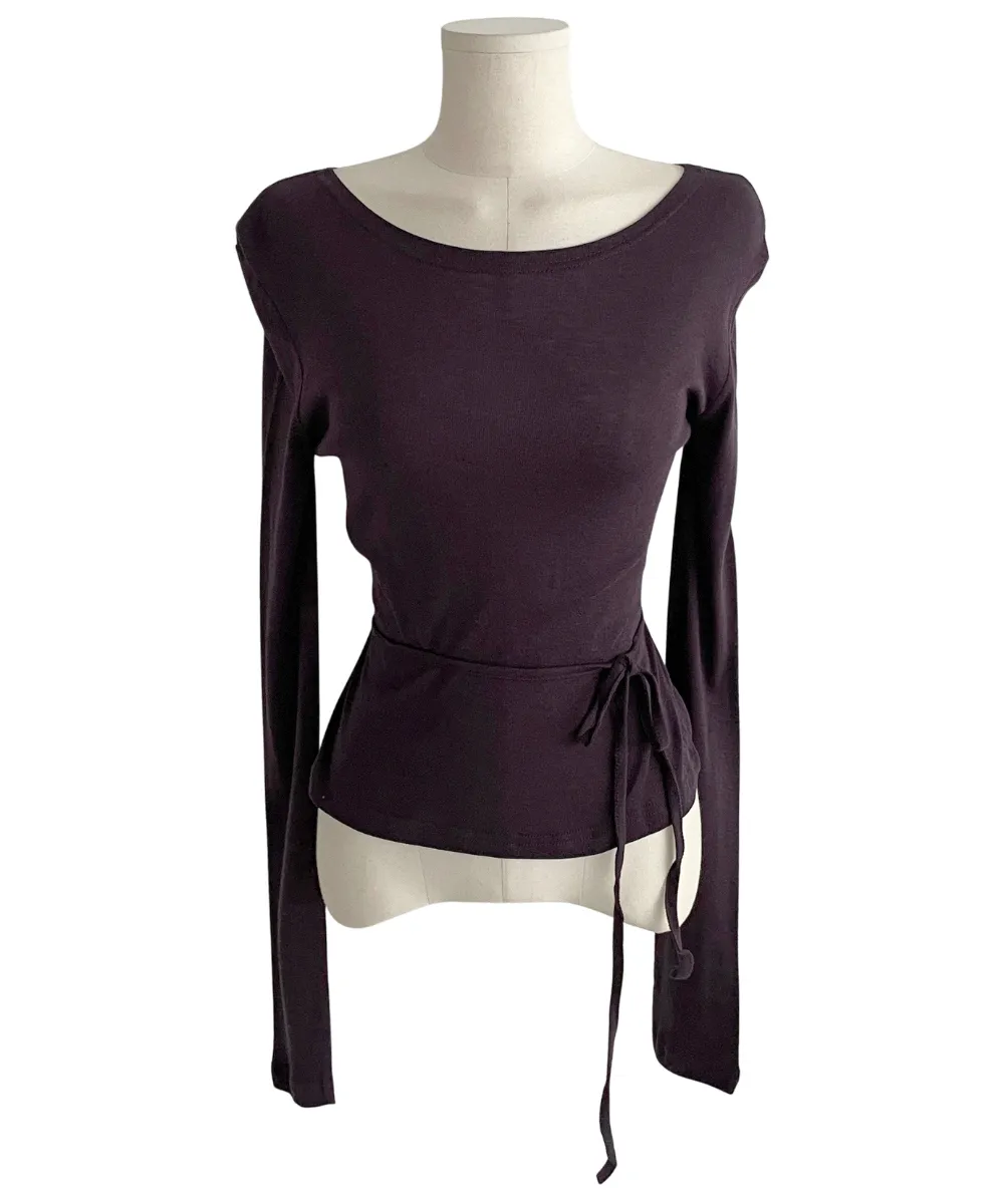 긴팔 티셔츠 바이올렛 색상 이미지-S2L79