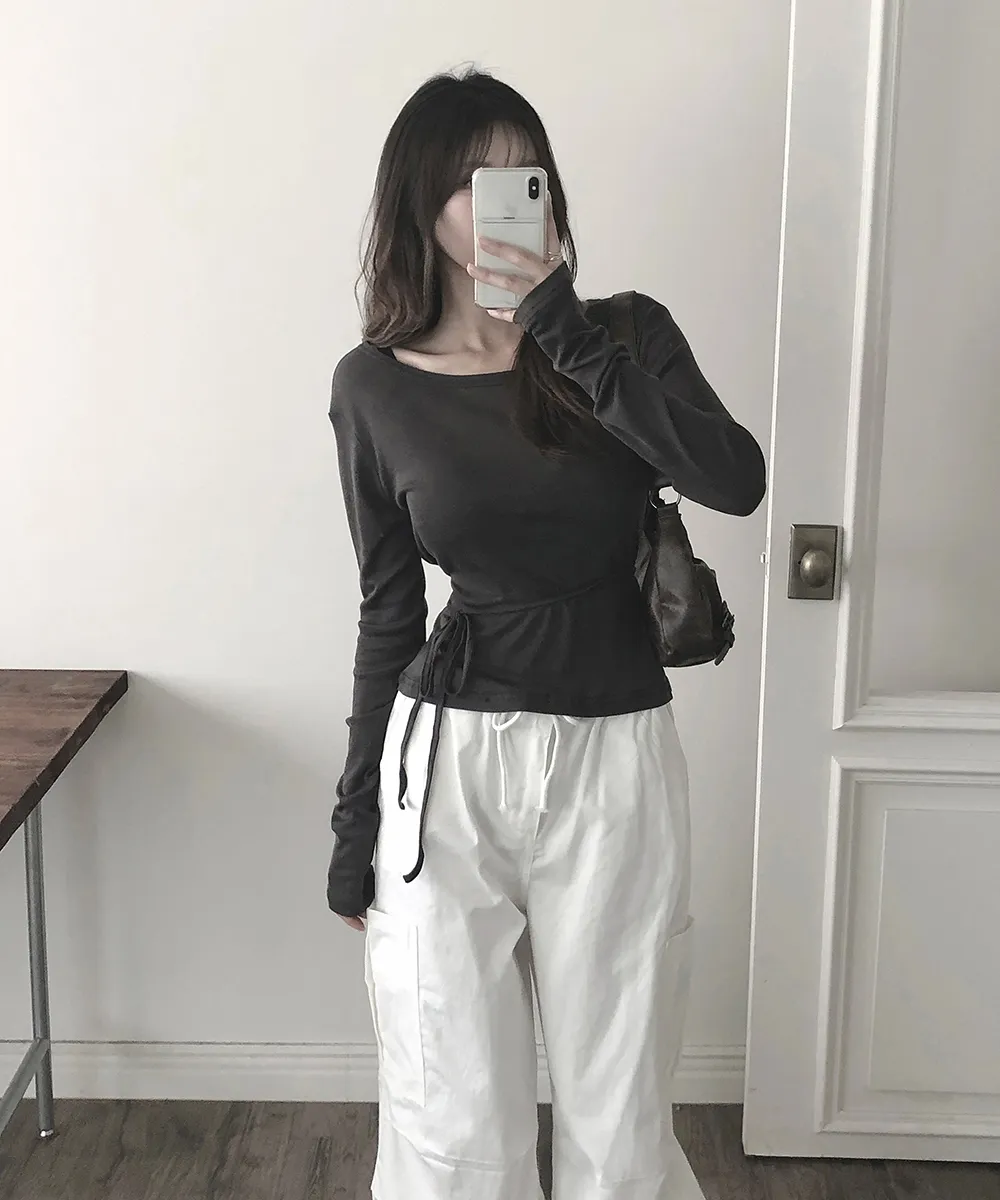 긴팔 티셔츠 모델 착용 이미지-S2L65