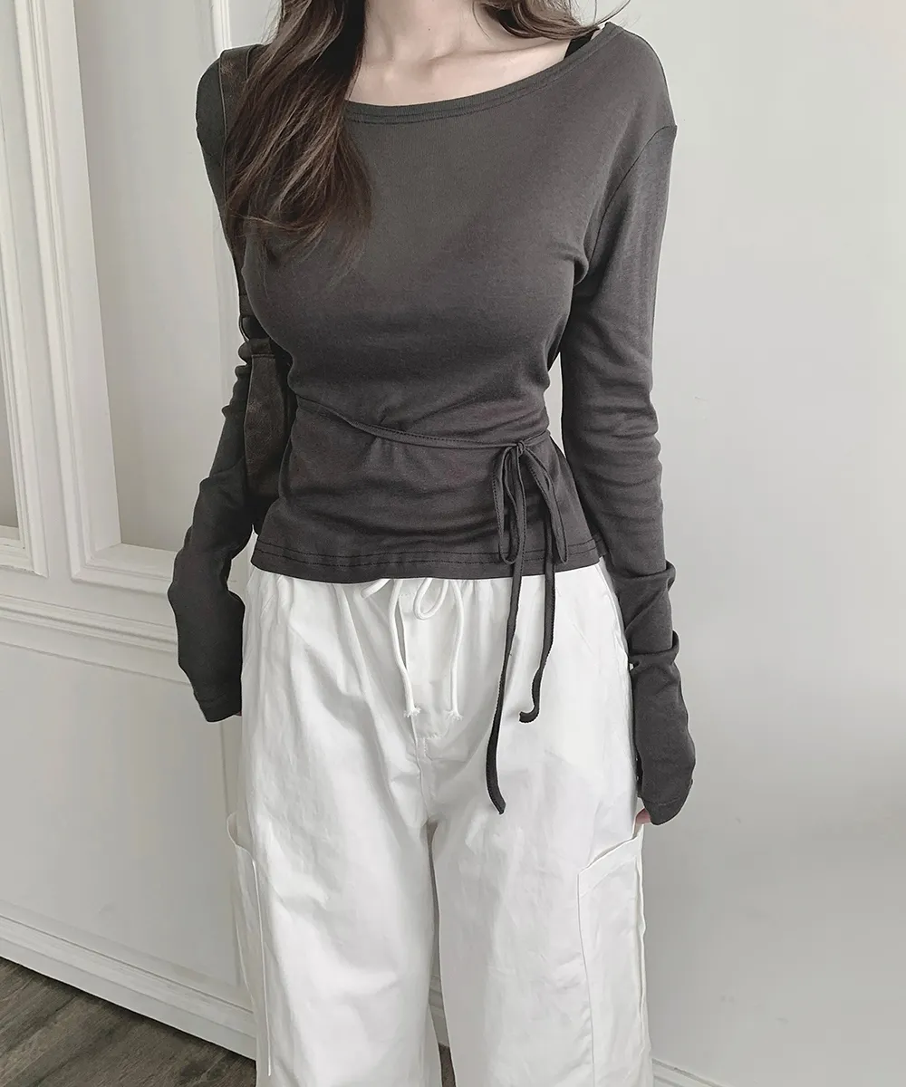 긴팔 티셔츠 모델 착용 이미지-S2L59