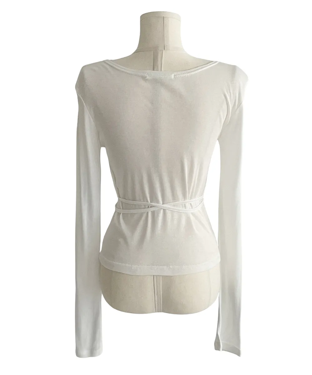 긴팔 티셔츠 크림 색상 이미지-S2L82