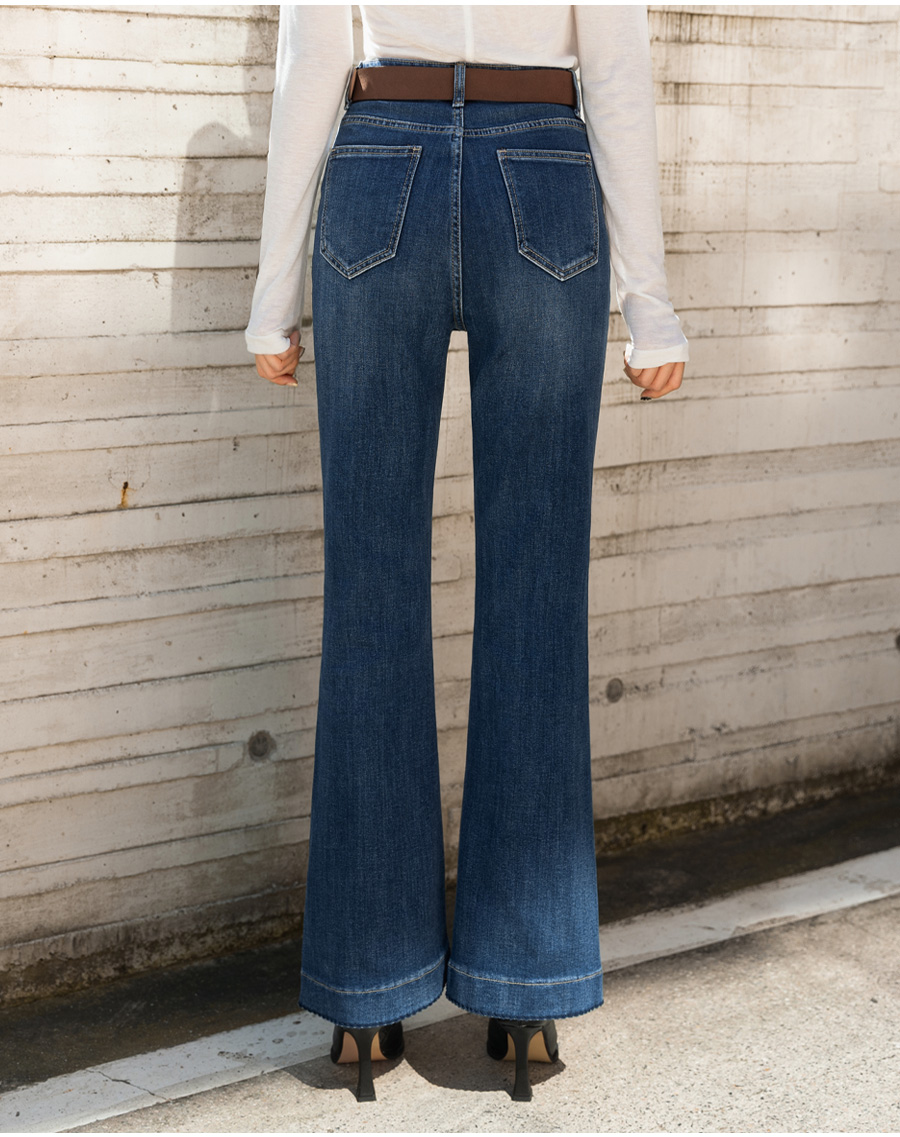 ブーツカットウォッシングデニムパンツ | レディースファッション通販