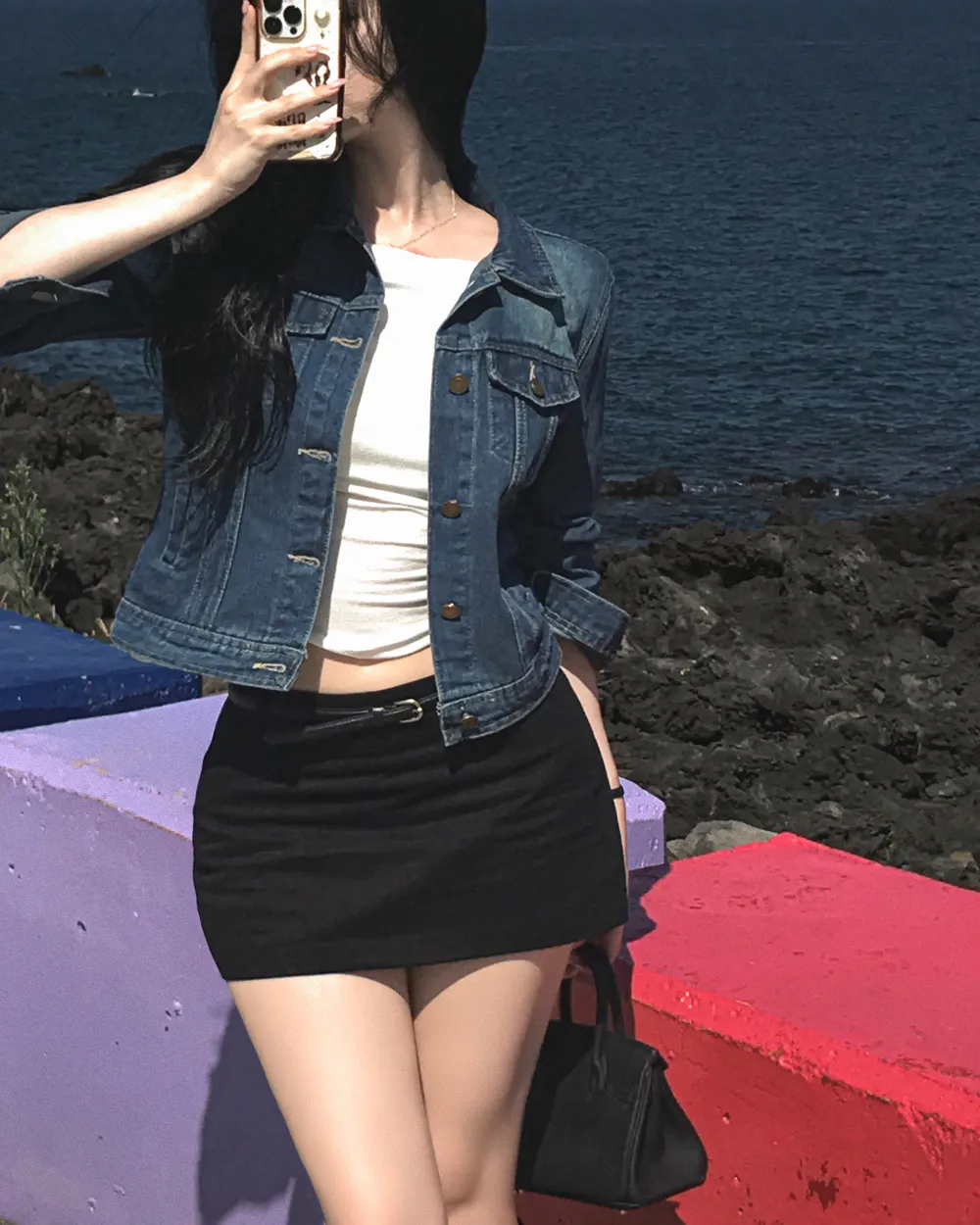 긴팔 티셔츠 모델 착용 이미지-S1L76