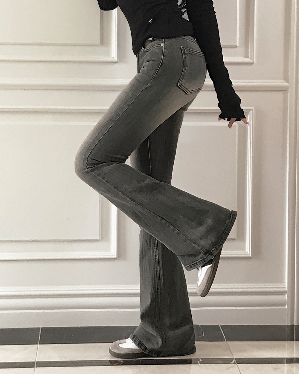 ウォッシングローライズビンテージブーツカットデニムパンツ