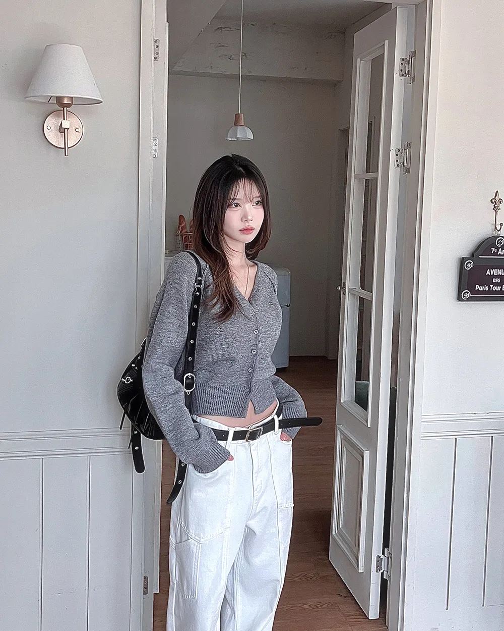 카디건 모델 착용 이미지-S2L68