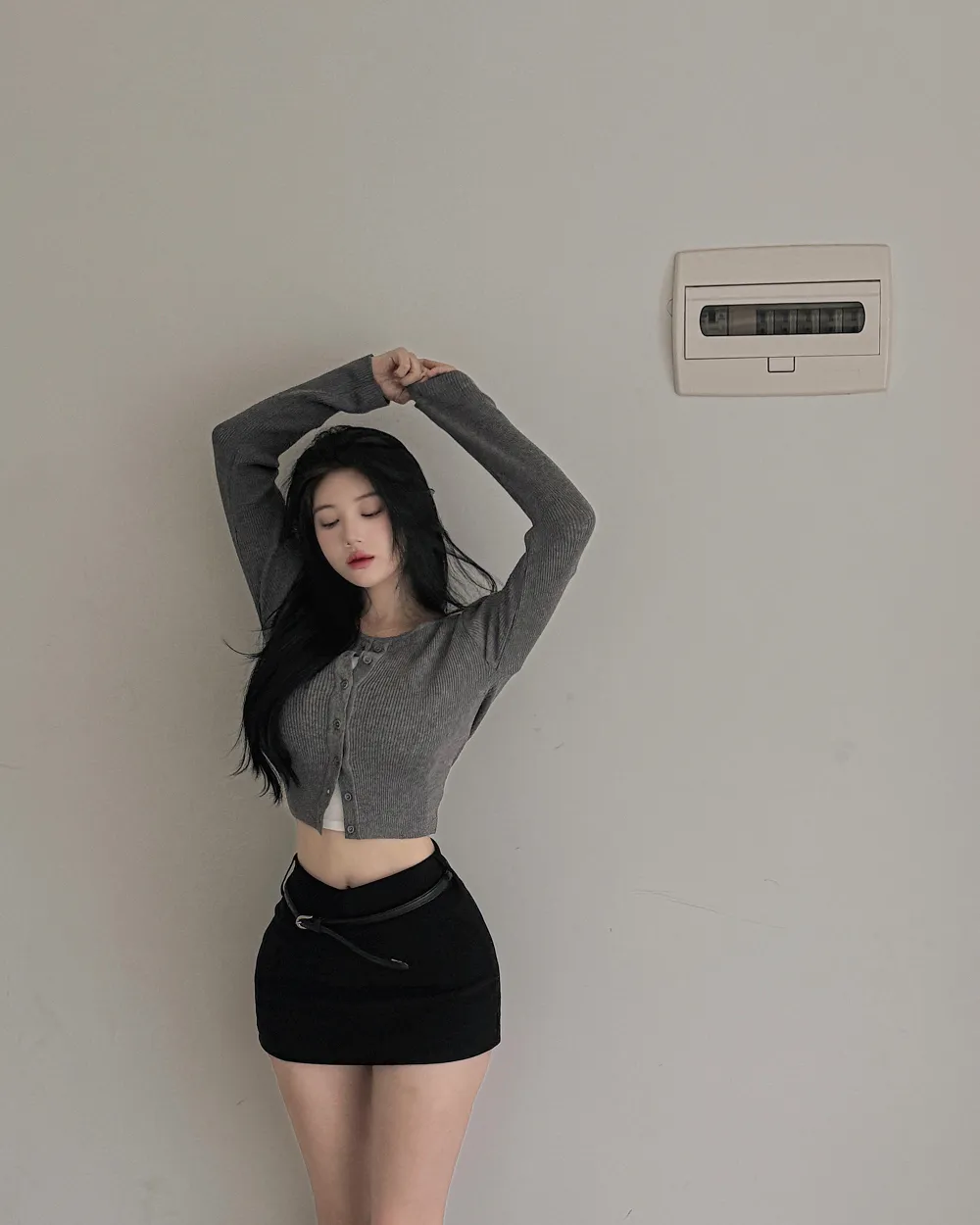 카디건 모델 착용 이미지-S1L102
