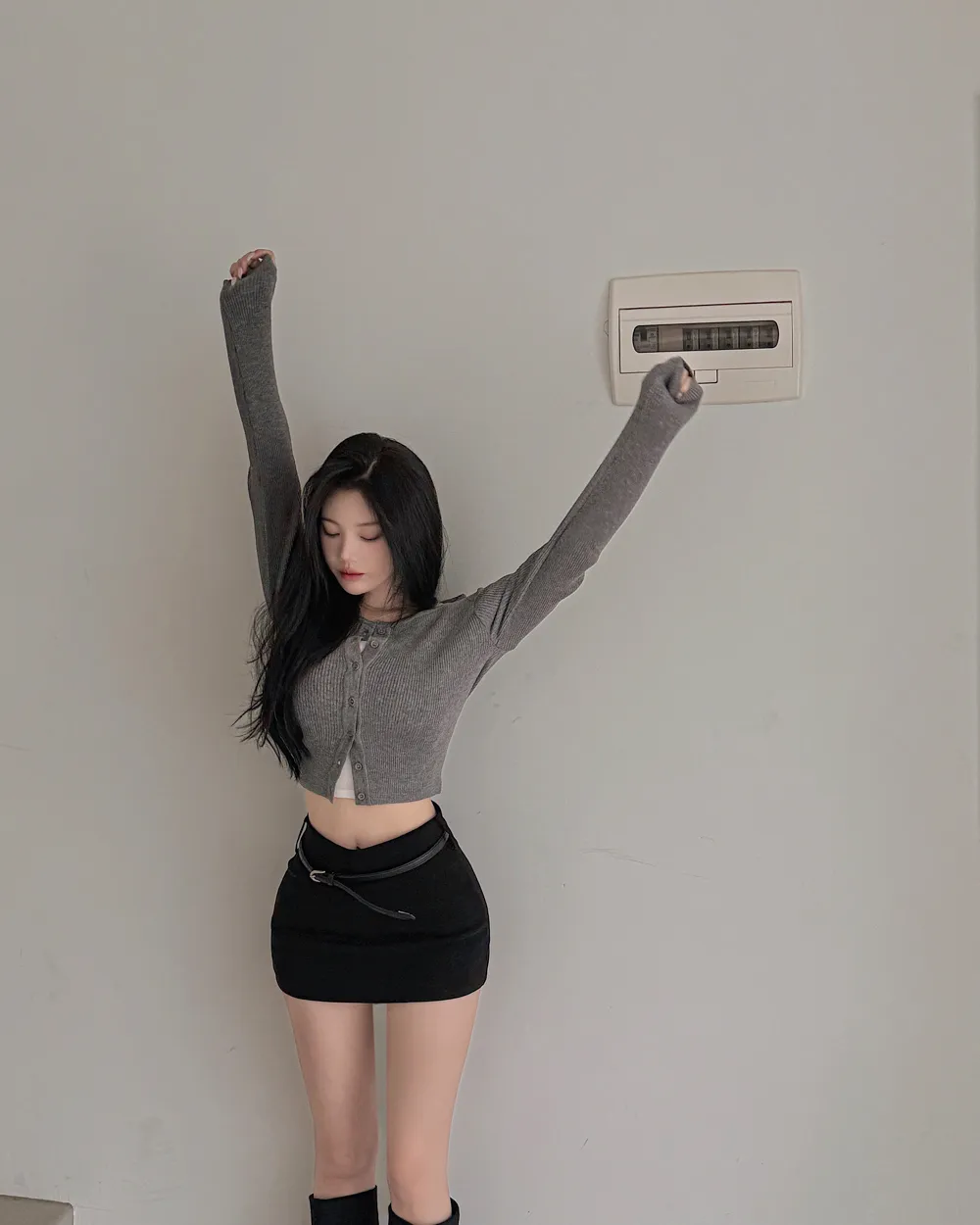 카디건 모델 착용 이미지-S1L100
