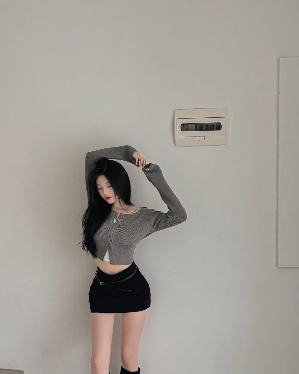 카디건 모델 착용 이미지-S1L99