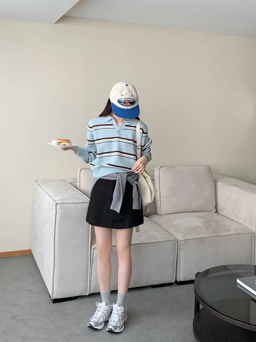 긴팔 티셔츠 모델 착용 이미지-S1L30