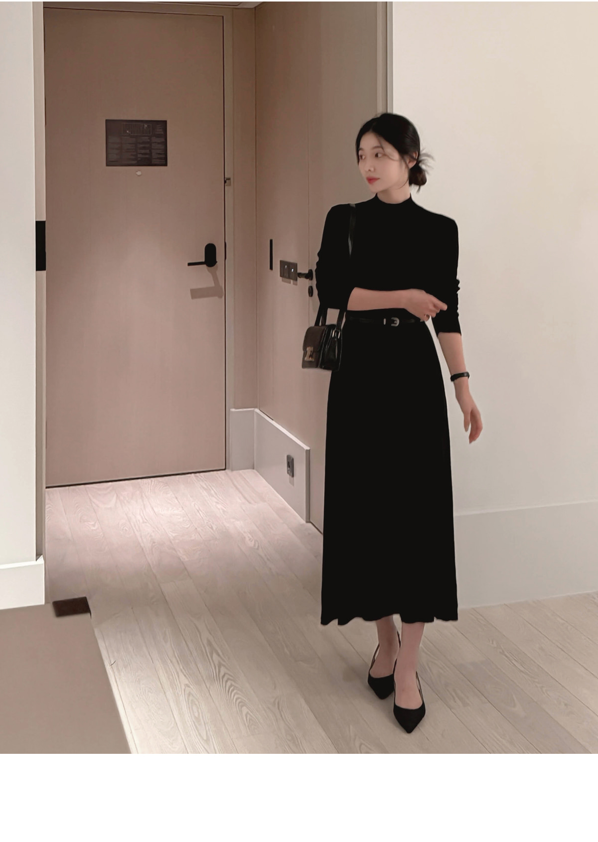 Panda様！RHC ロンハーマン　コットンニット　マキシ丈　ワンピース　長袖 マルチway フィット＆フレアオフショルニット長袖ワンピース [E3444