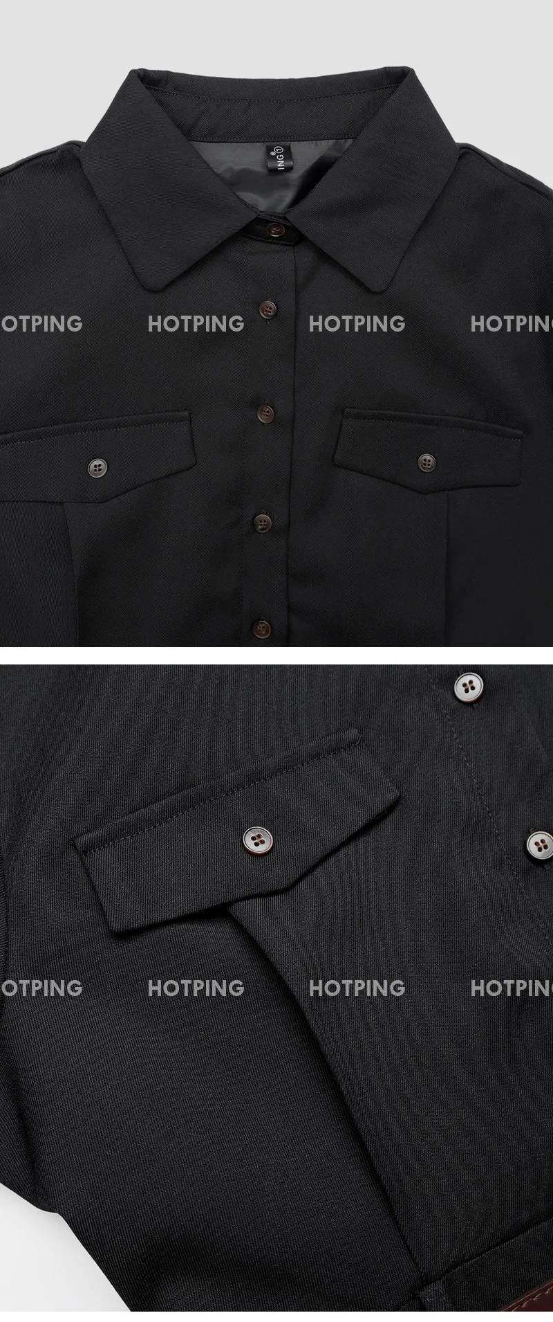 린다 카라넥 솔리드 핀턱 플레어 롱원피스