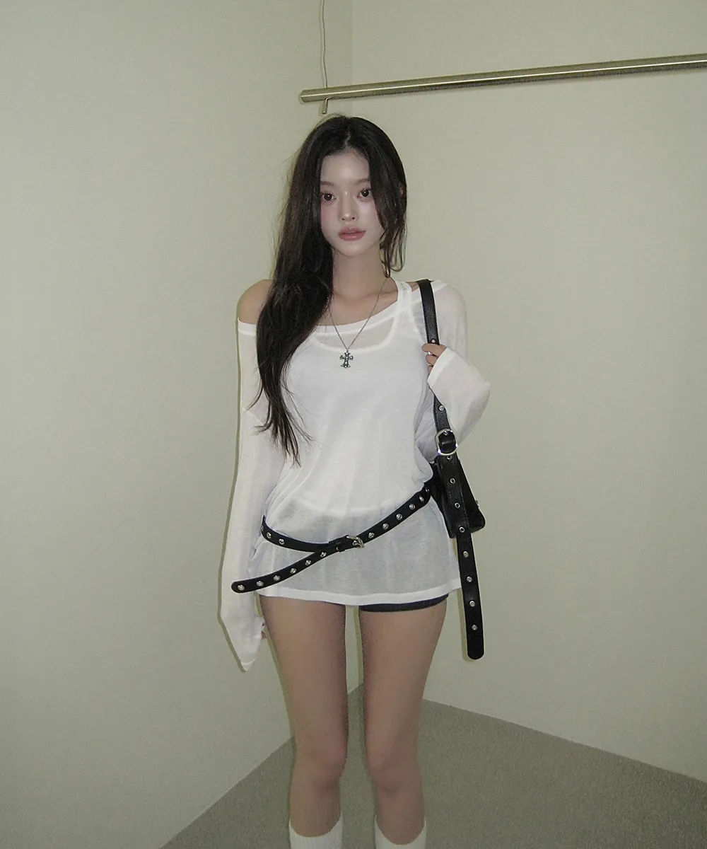 긴팔 티셔츠 모델 착용 이미지-S2L4