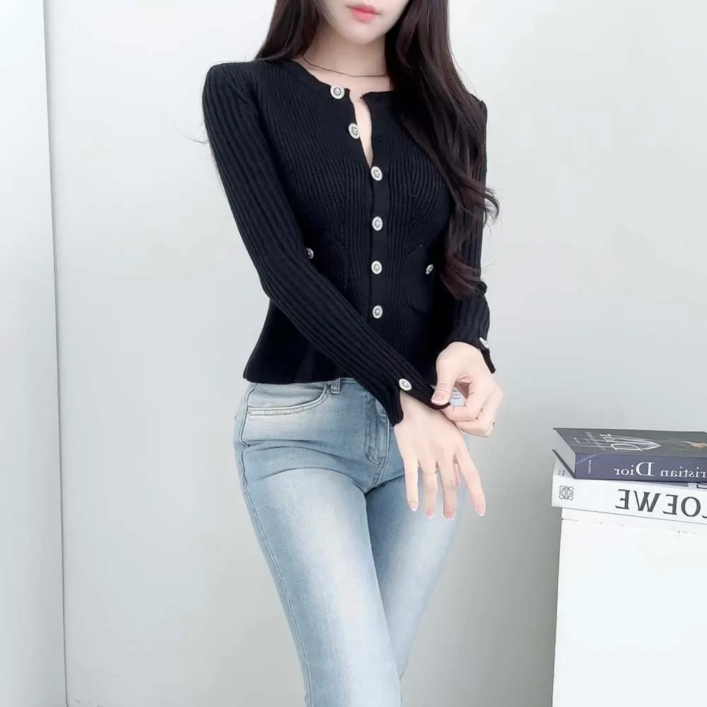 카디건 모델 착용 이미지-S1L35