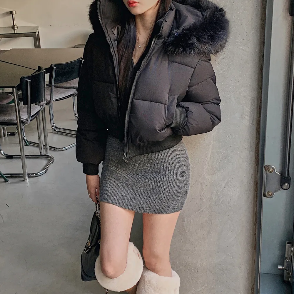 패딩 모델 착용 이미지-S1L102