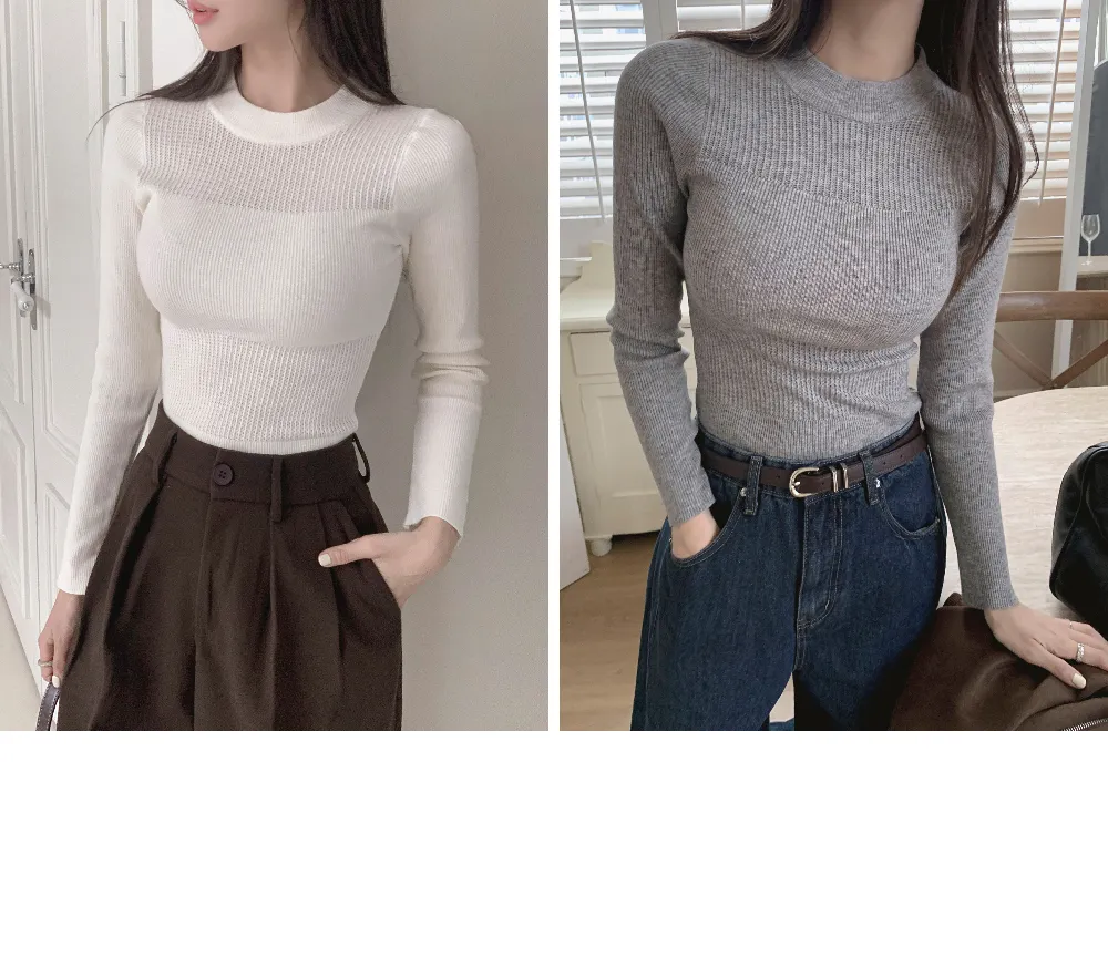 긴팔 티셔츠 모델 착용 이미지-S4L2