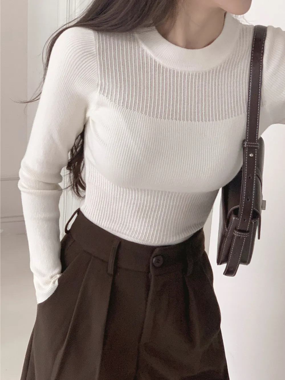 긴팔 티셔츠 모델 착용 이미지-S1L29