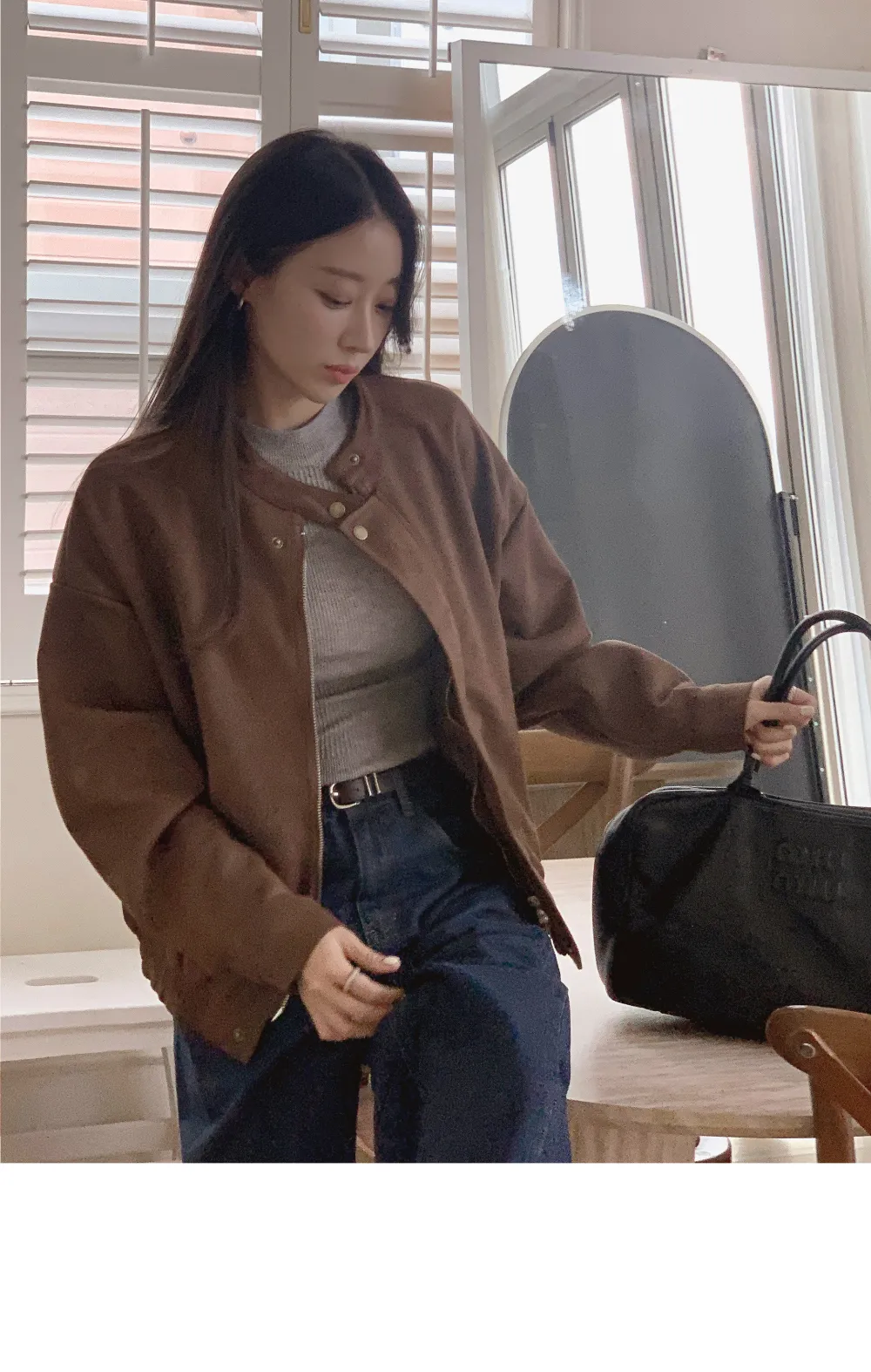 긴팔 티셔츠 모델 착용 이미지-S2L20