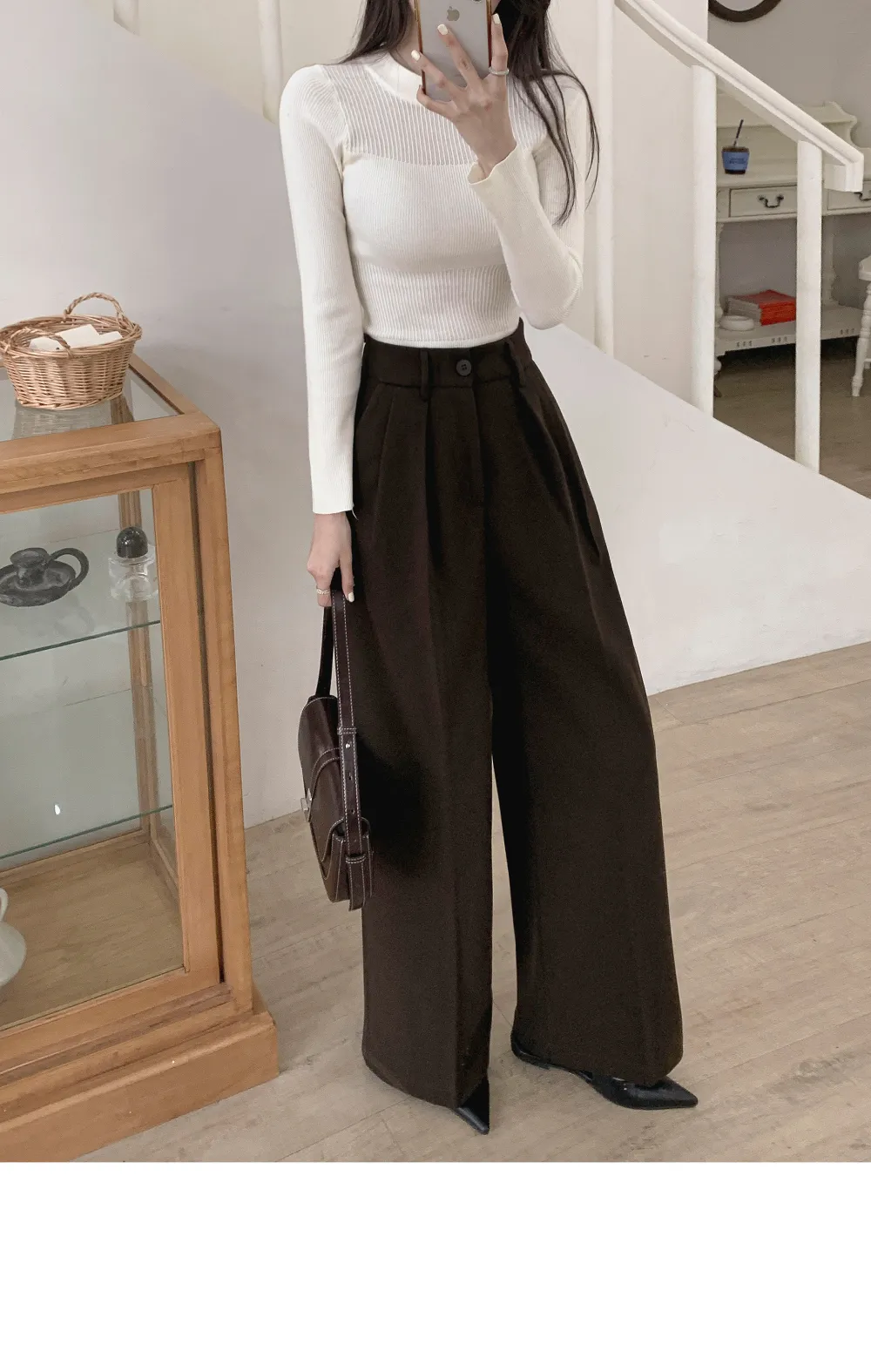 긴팔 티셔츠 모델 착용 이미지-S1L50