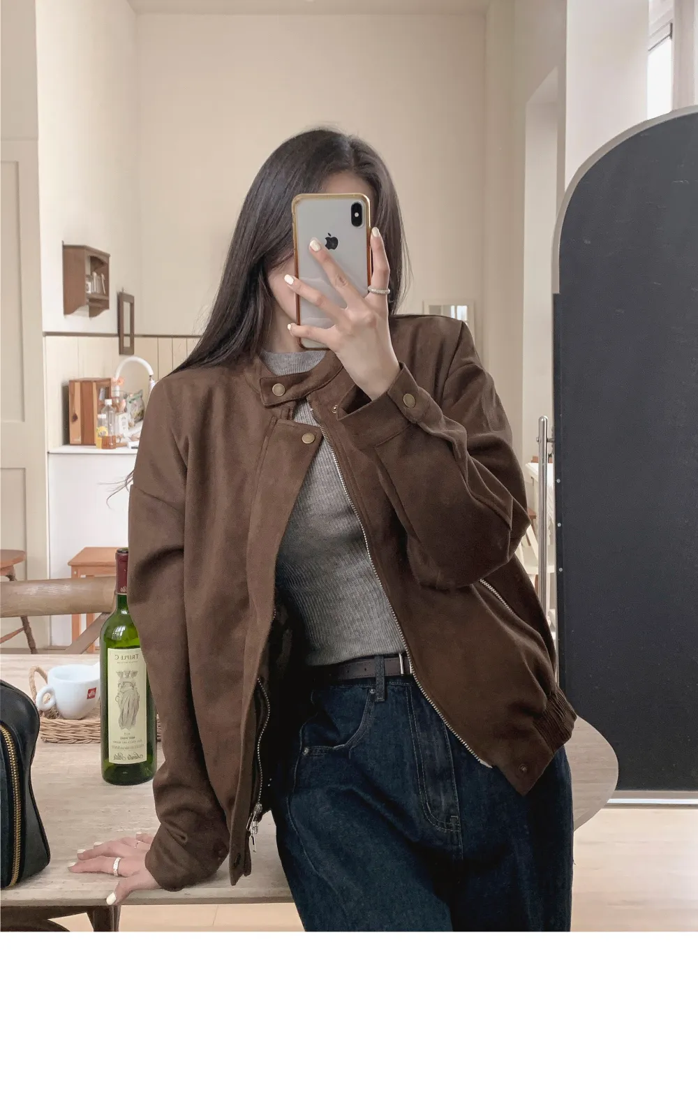 긴팔 티셔츠 모델 착용 이미지-S2L26