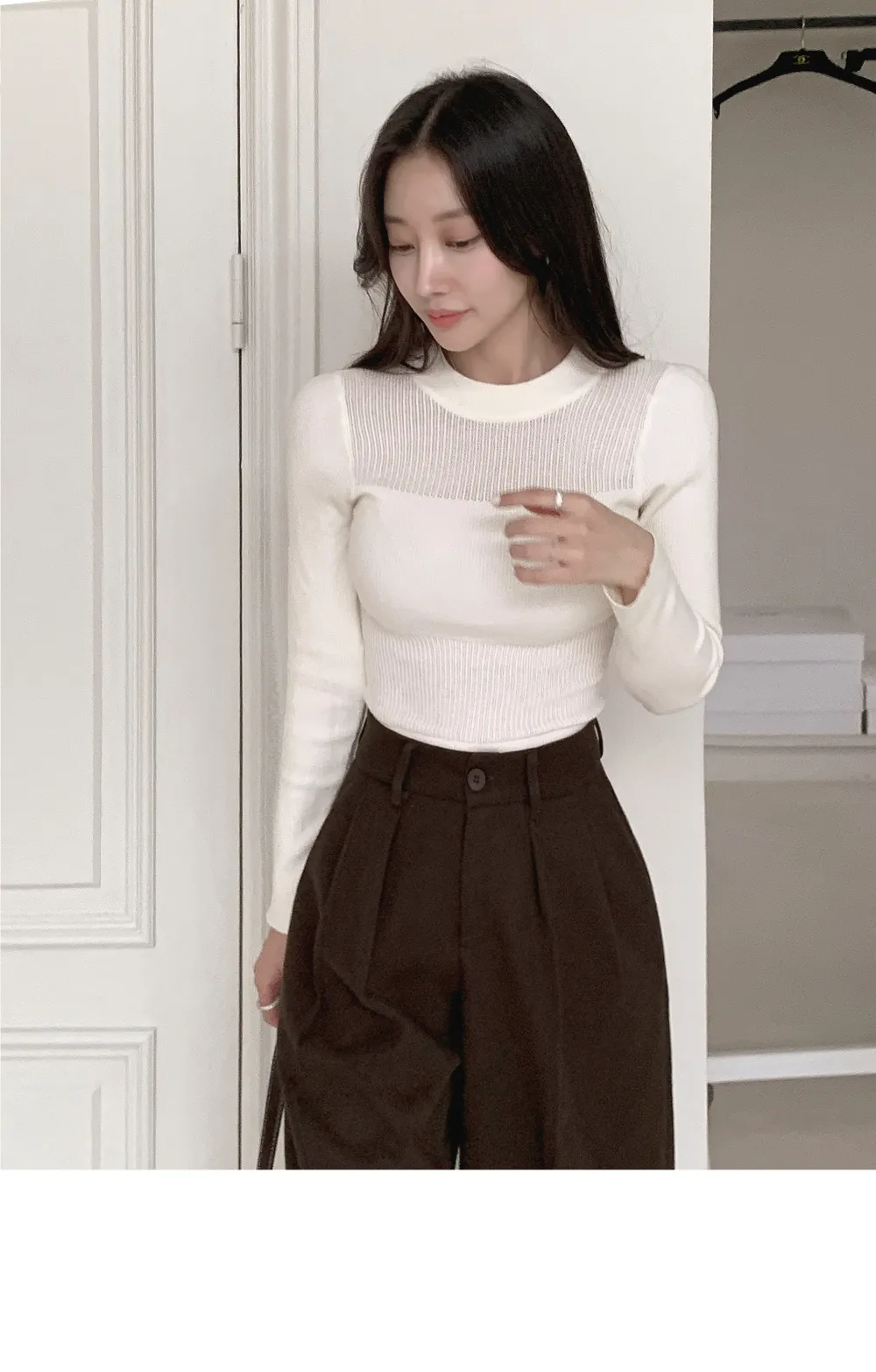 긴팔 티셔츠 모델 착용 이미지-S1L30