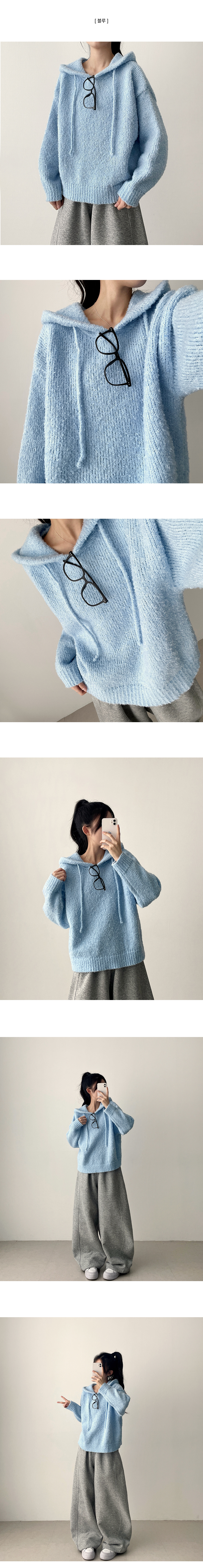 ルーズフードニットパーカー | レディースファッション通販 - DHOLIC
