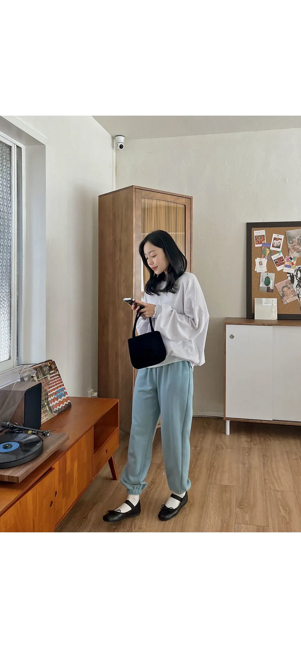 러플 루즈핏 웨이브 긴팔 맨투맨