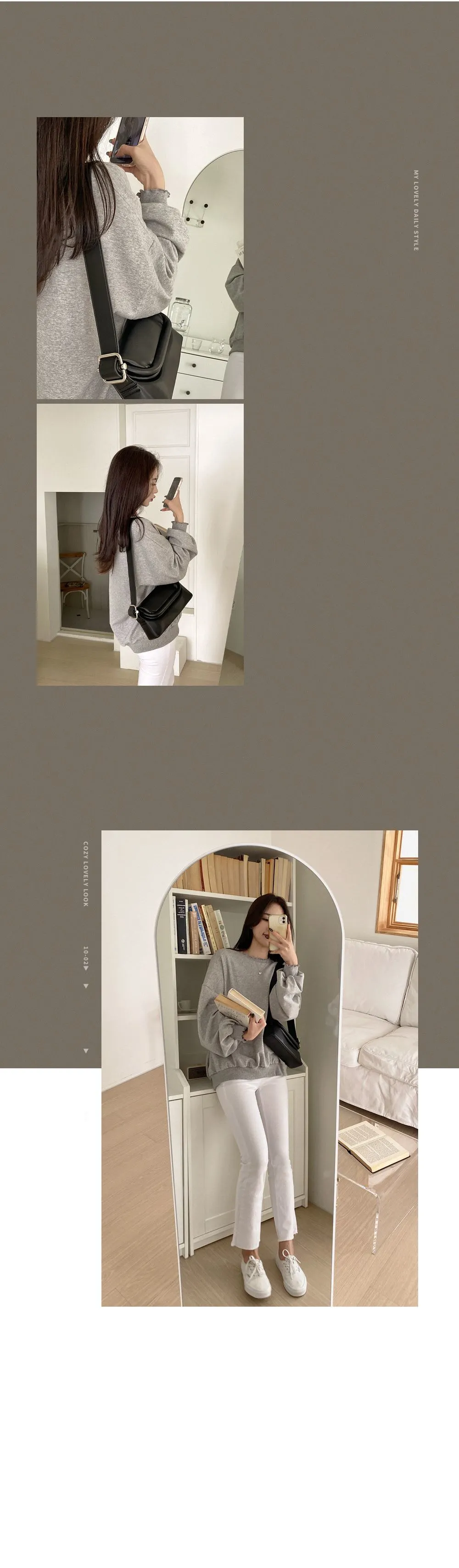 러플 루즈핏 웨이브 긴팔 맨투맨