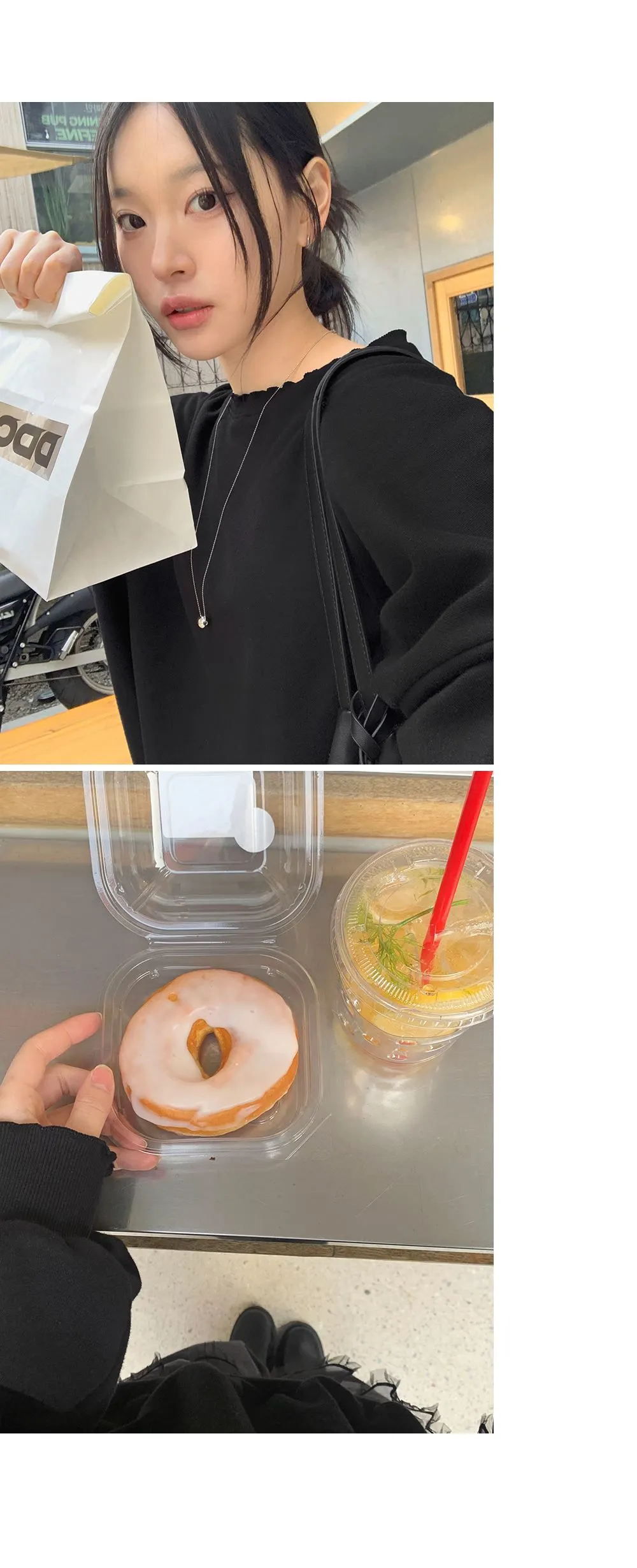 러플 루즈핏 웨이브 긴팔 맨투맨