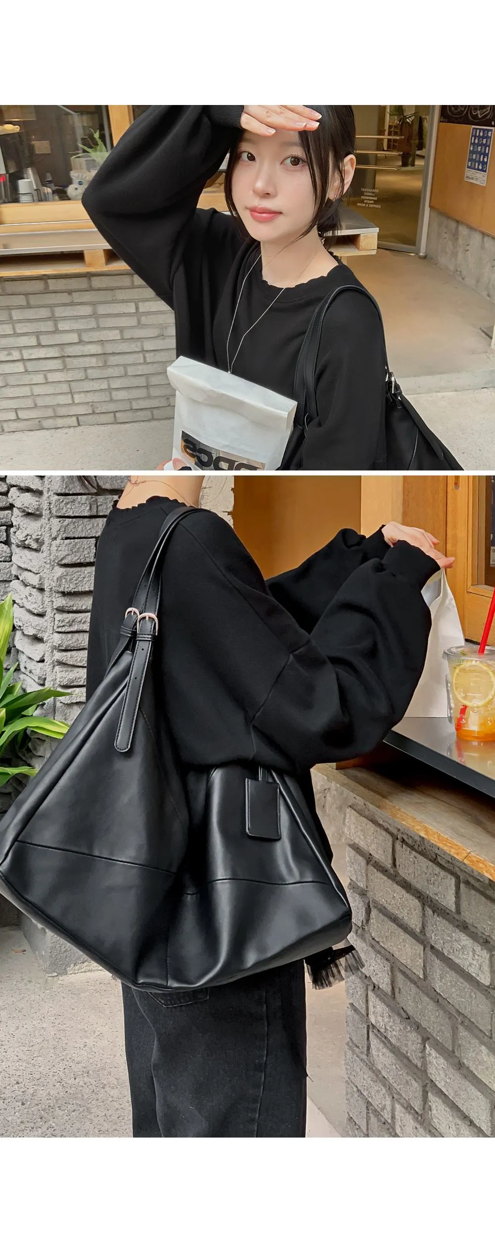 러플 루즈핏 웨이브 긴팔 맨투맨