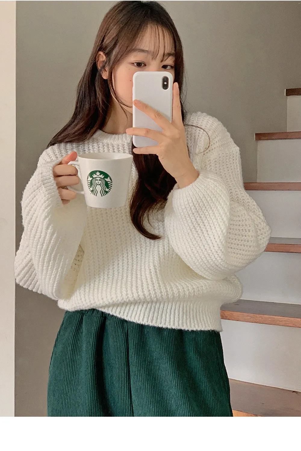 로이젤 코듀로이 기모 밴딩 와이드팬츠