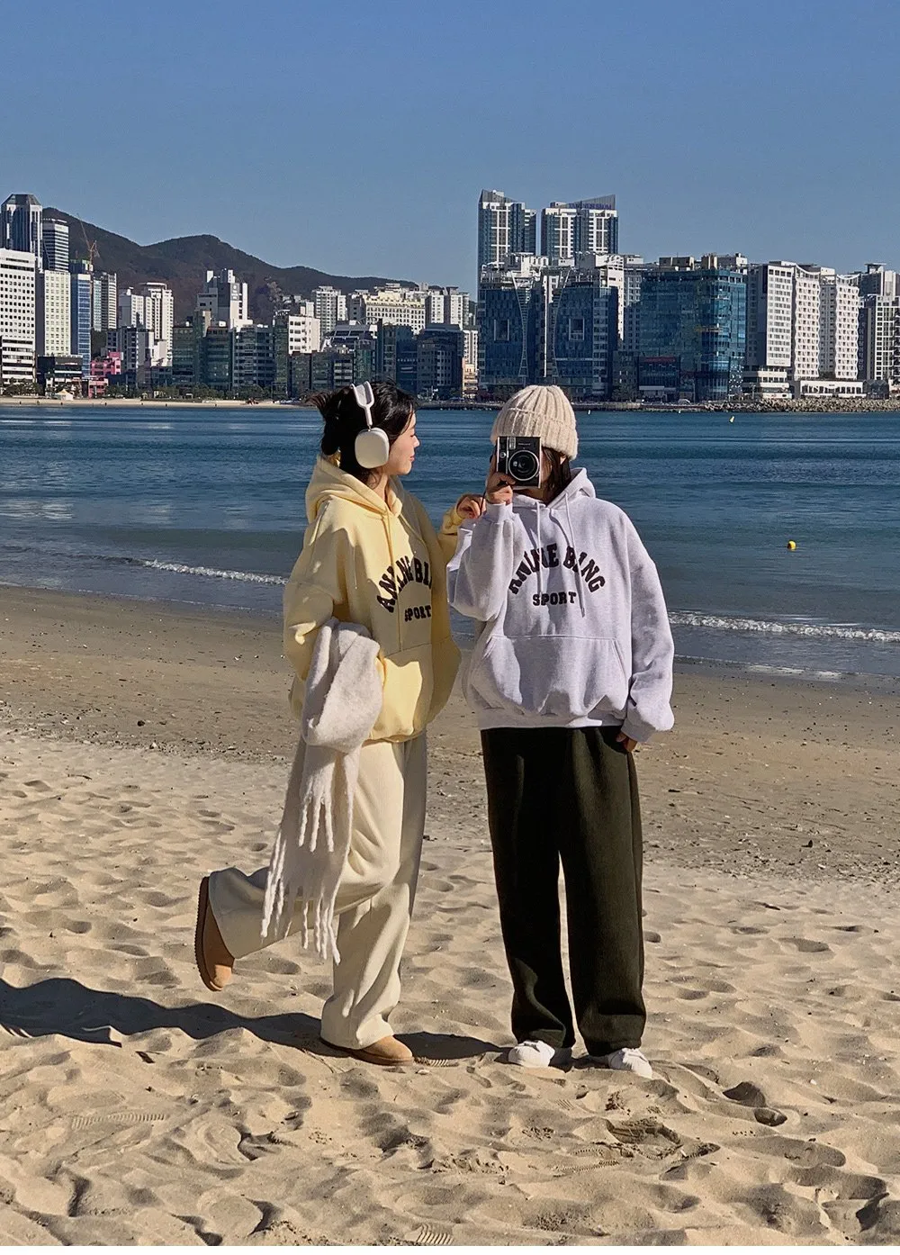 로이젤 코듀로이 기모 밴딩 와이드팬츠