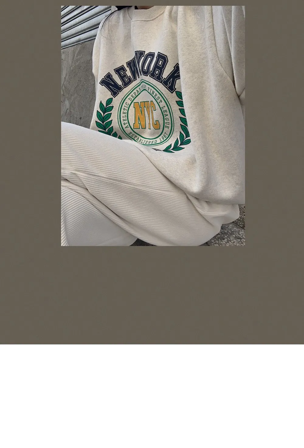 로이젤 코듀로이 기모 밴딩 와이드팬츠