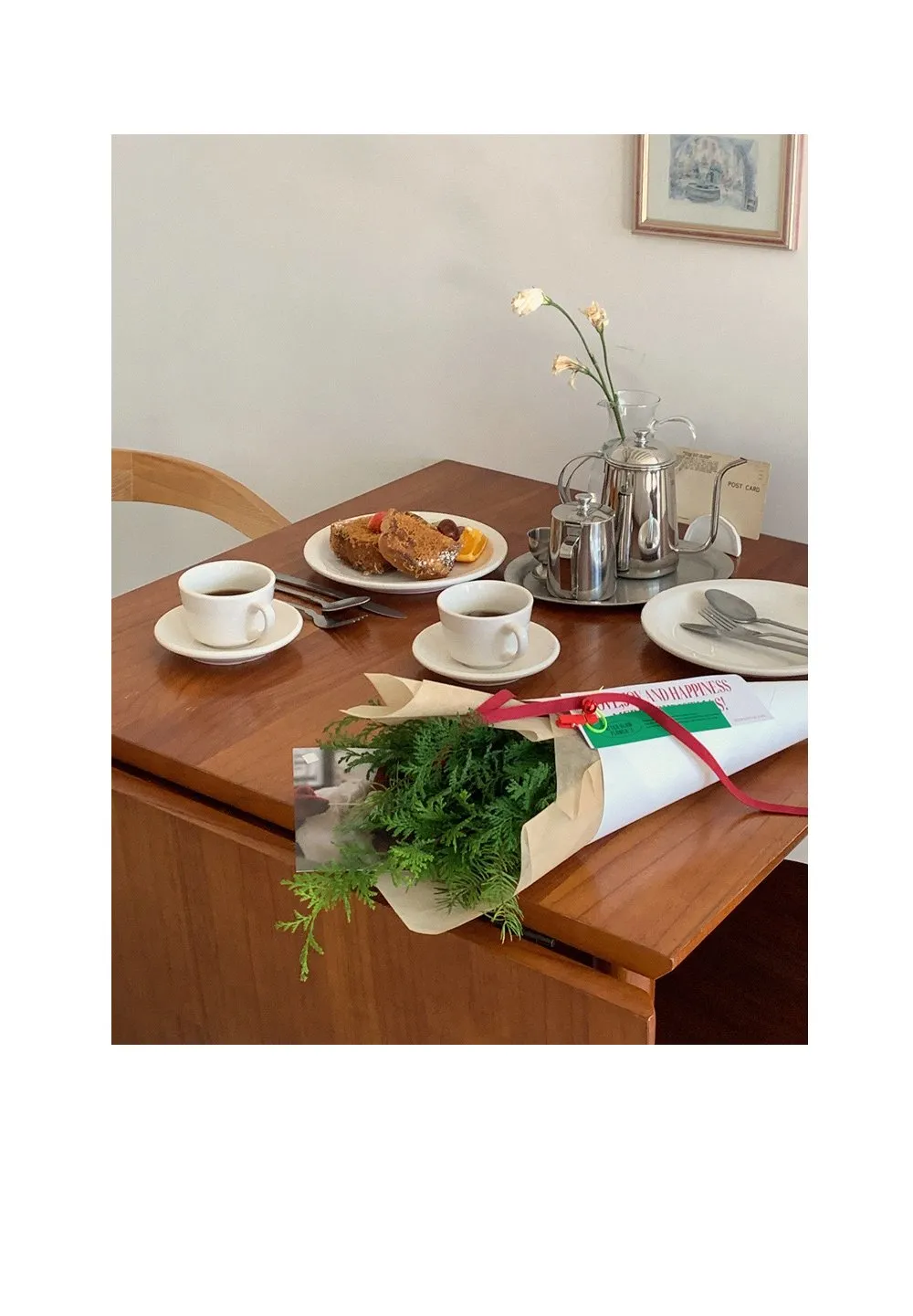 로이젤 코듀로이 기모 밴딩 와이드팬츠