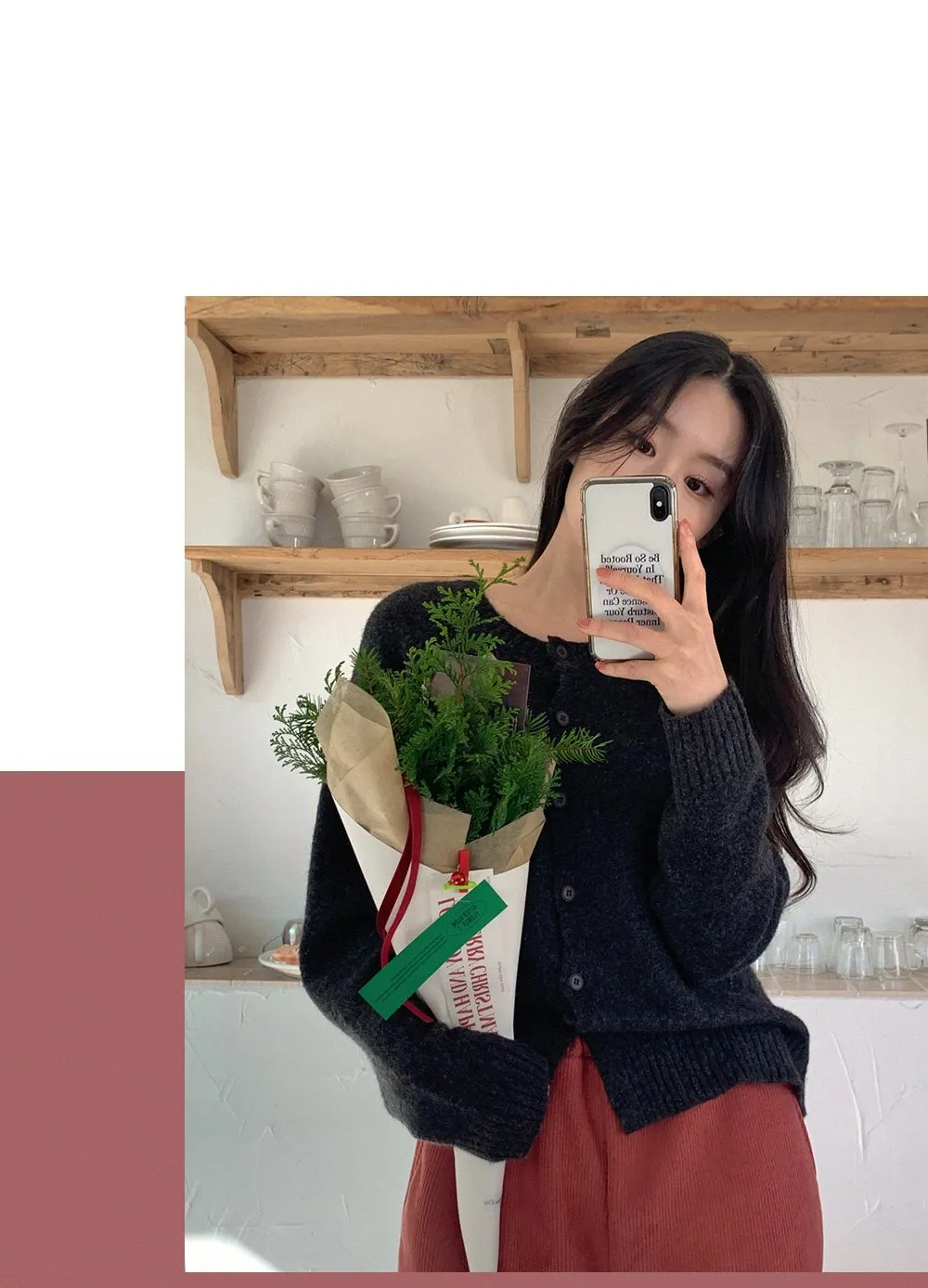 로이젤 코듀로이 기모 밴딩 와이드팬츠