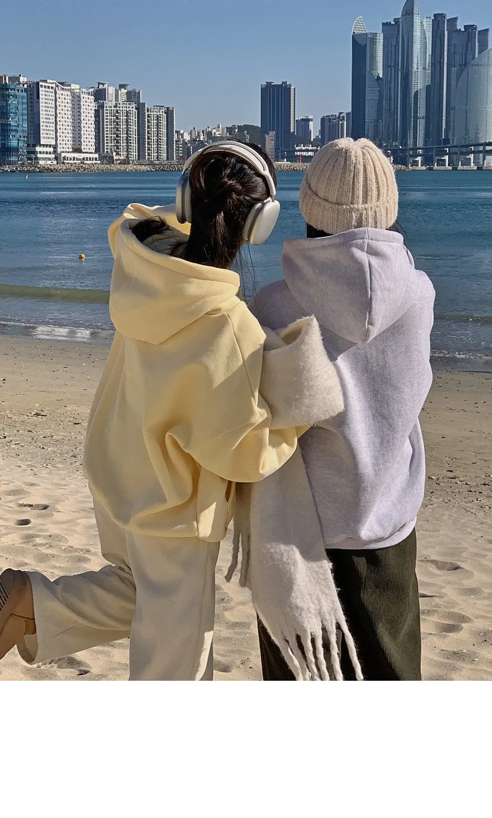 로이젤 코듀로이 기모 밴딩 와이드팬츠