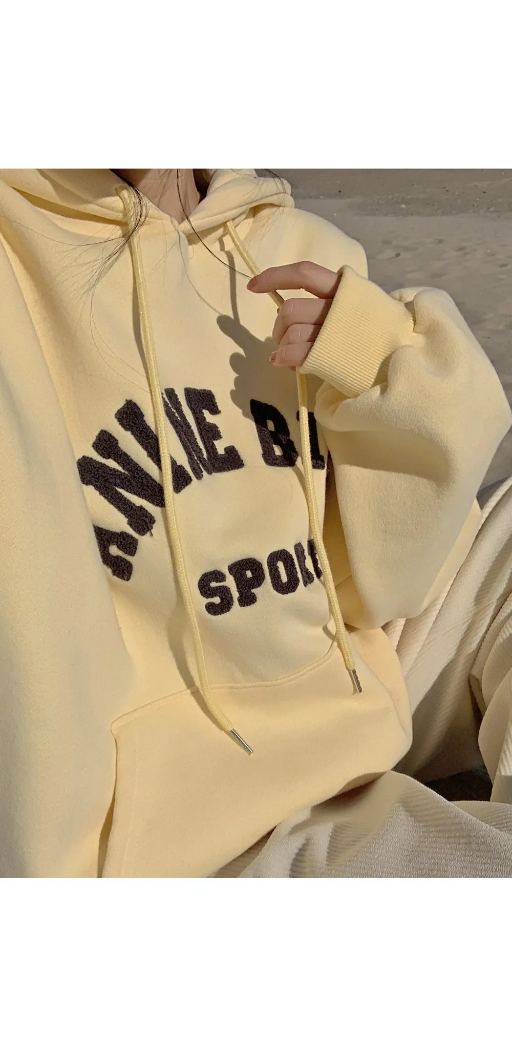 로이젤 코듀로이 기모 밴딩 와이드팬츠