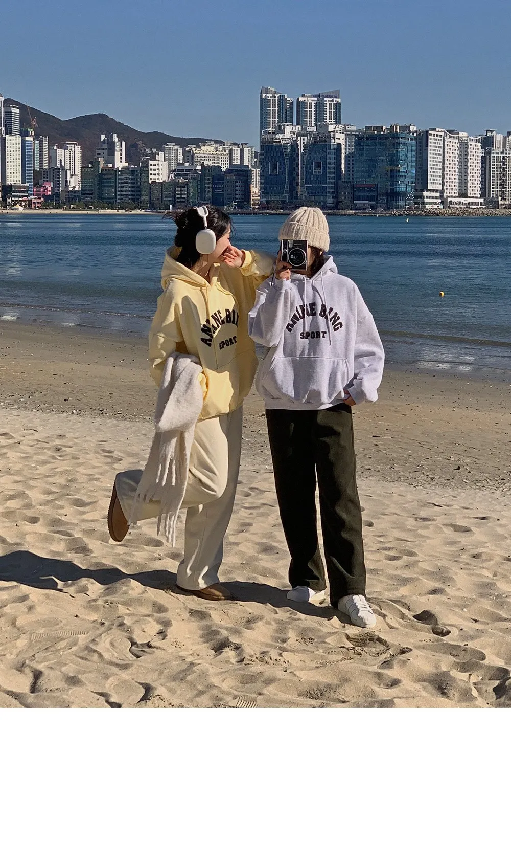 로이젤 코듀로이 기모 밴딩 와이드팬츠