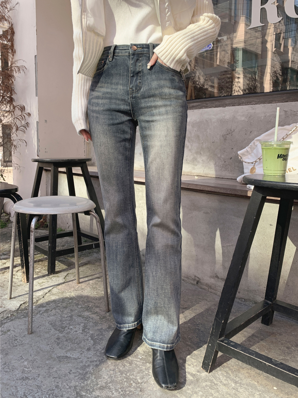 ウォッシングローライズブーツカットデニムパンツ | レディース