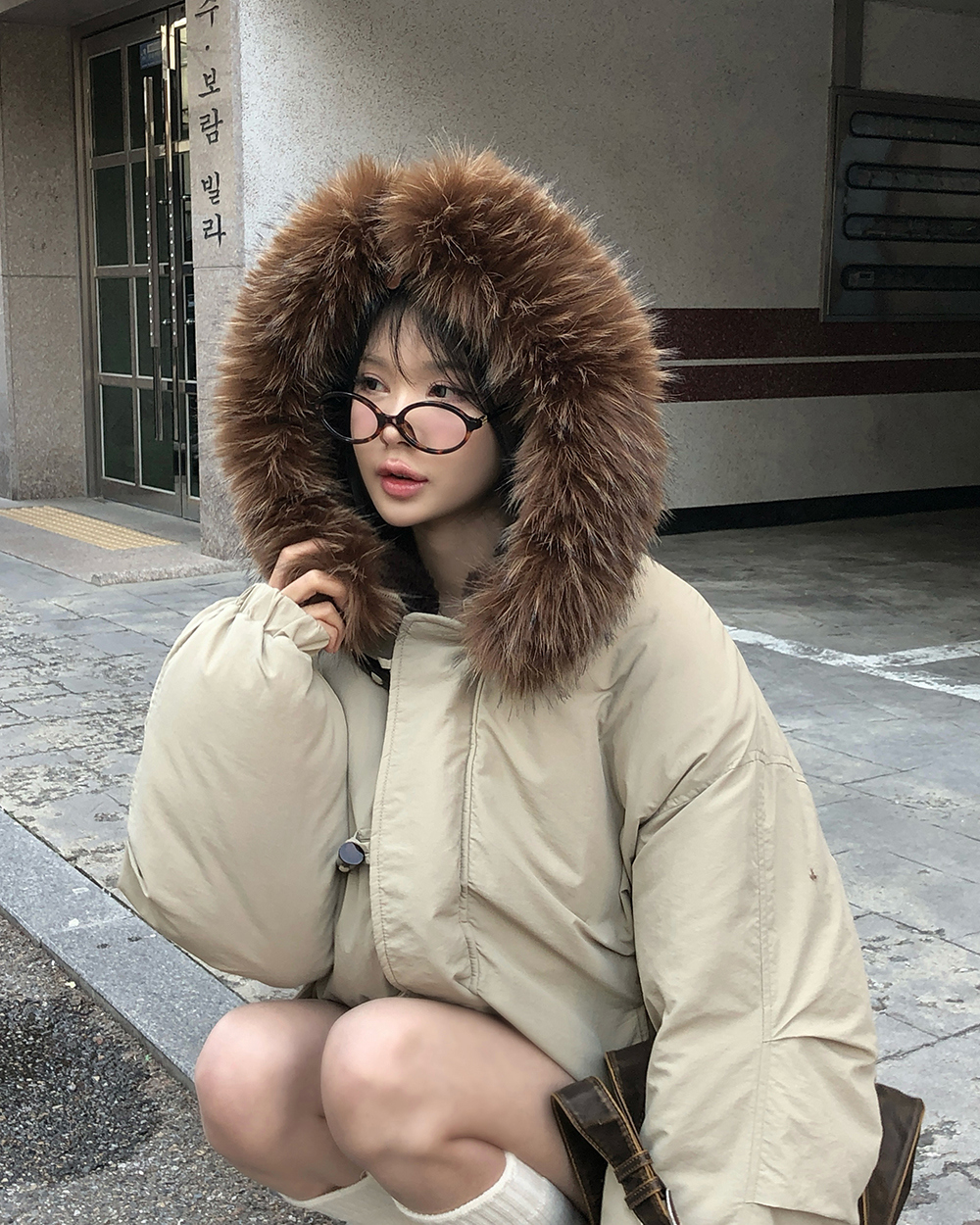 エコファージップアップセーラーカラートグルボタンポケットオーバー